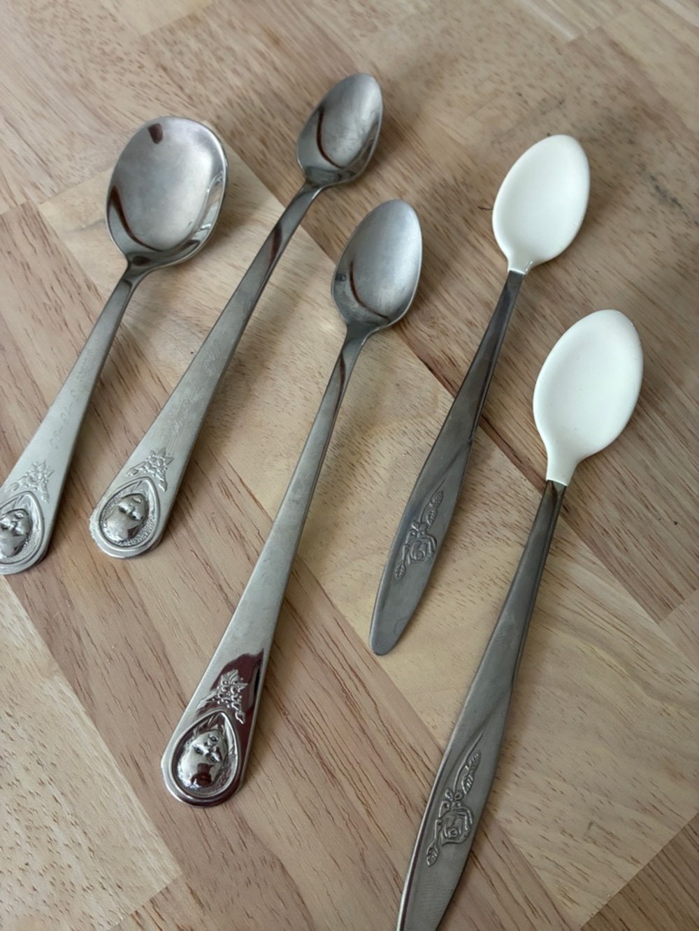 Vintage Stainless Steel Baby Spoon Lot Gerber Oneida Evenflo